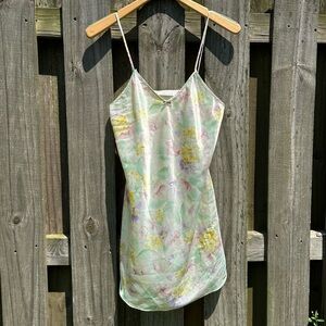 Vintage Dentelle Floral Slip Dress Sz S